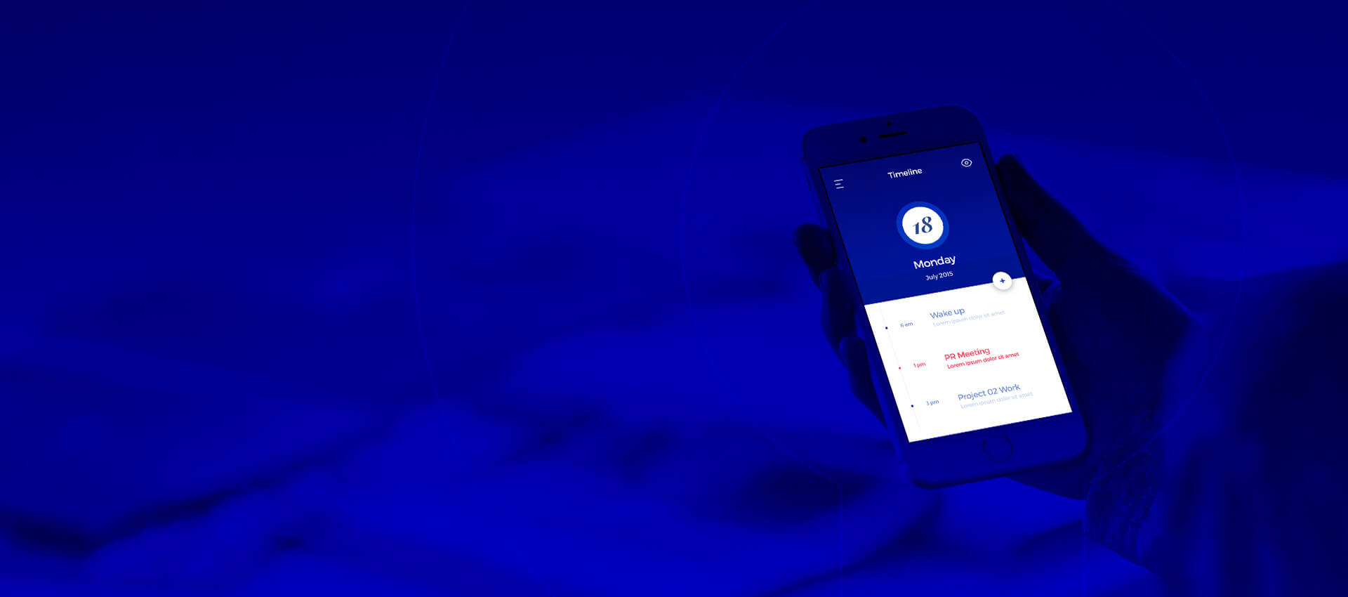 Smartphone displaying a digital wallet app against a blue background.